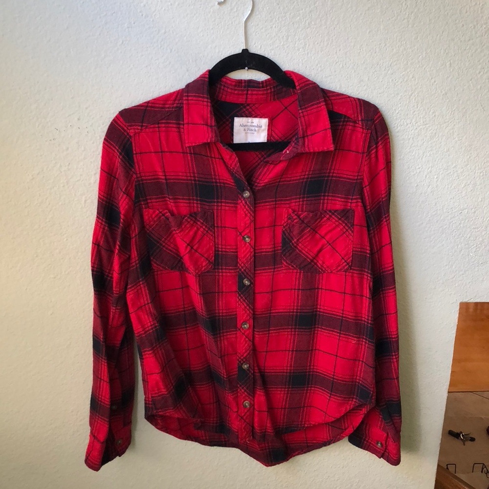 Abercrobie & Fitch Plaid Flannel Shirt